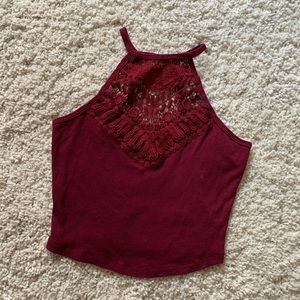 Women’s halter crochet crop top